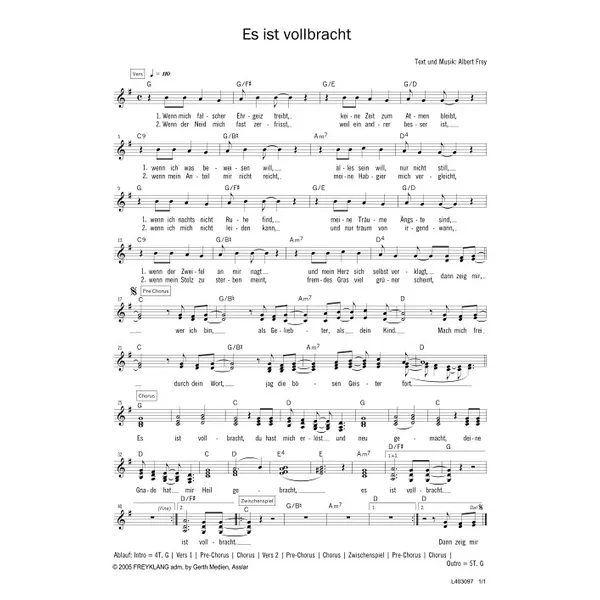 Produktbild des Artikels Es ist vollbracht (Noten - Download)