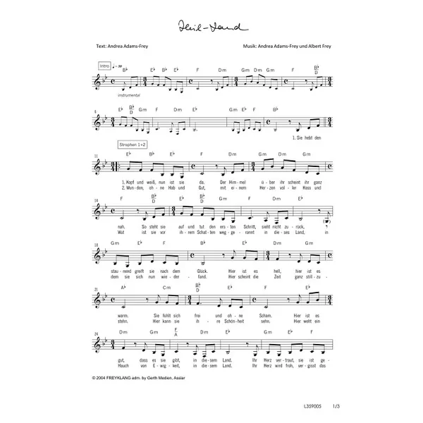 Produktbild des Artikels Heil-Land (Noten - Download)