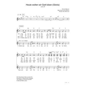 Produktbild des Artikels Heute wollen wir Gott loben (Gloria) (Noten - Download)