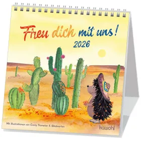 Produktbild des Artikels Freu dich mit uns! 2026 - Postkartenkalender (Kalender - Spiralbindung)