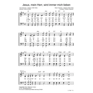 Produktbild des Artikels Jesus, mein Herr, wird immer mich lieben (Noten - Download)