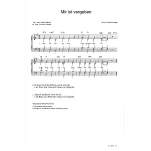 Produktbild des Artikels Mir ist vergeben (Noten - Download)