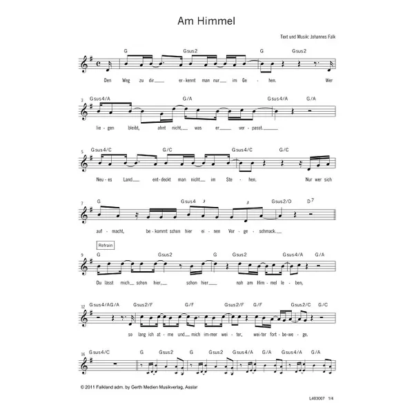 Produktbild des Artikels Am Himmel (Noten - Download)