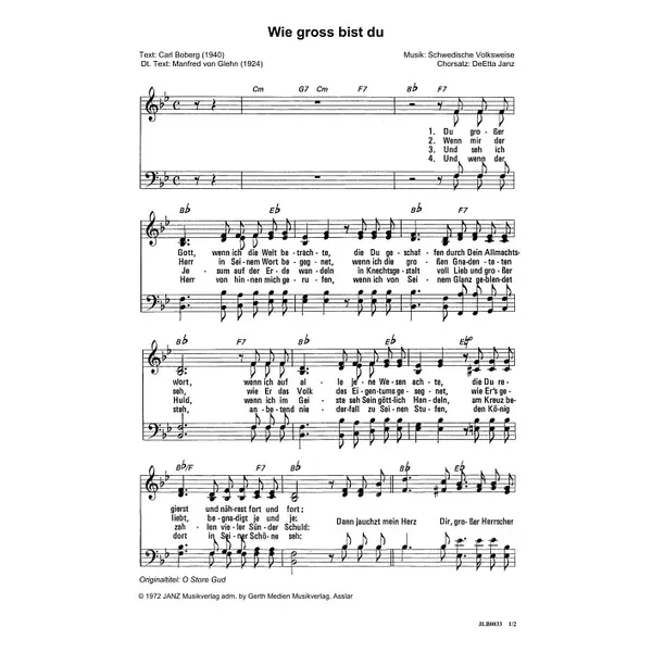 Produktbild des Artikels Wie groß bist du (Noten - Download)