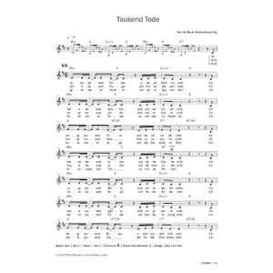 Produktbild des Artikels Tausend Tode (Noten - Download)