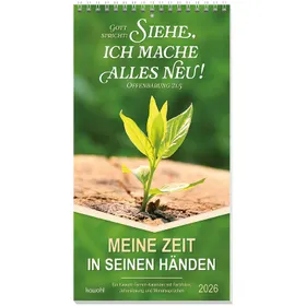 Produktbild des Artikels Meine Zeit in seinen Händen 2026 (Kalender - Spiralbindung)