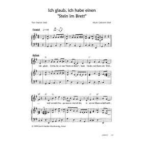 Produktbild des Artikels Ich glaub, ich habe einen Stein im Brett (Noten - Download)