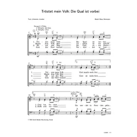 Produktbild des Artikels Tröstet mein Volk: Die Qual ist vorbei (Noten - Download)