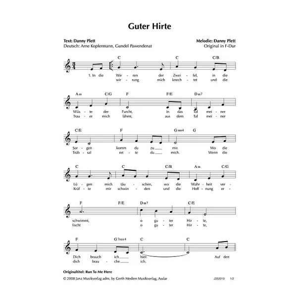 Produktbild des Artikels Guter Hirte (Noten - Download)