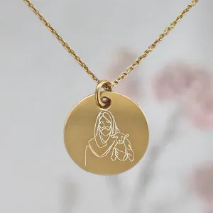 Produktbild des Artikels Kette mit Anhänger "Psalm 23" vergoldet ()