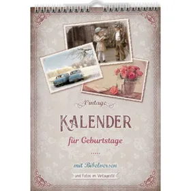 Produktbild des Artikels Geburtstagskalender Vintage - immerwährend (Kalender - Spiralbindung)