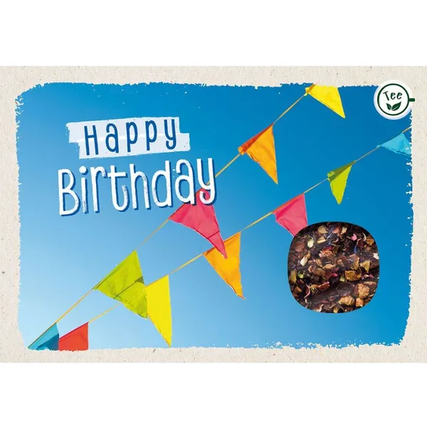 Produktbild des Artikels Teekarte - Happy Birthday (Lebensmittel)
