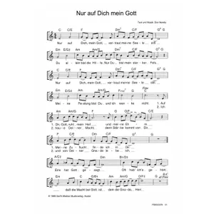 Produktbild des Artikels Nur auf Dich mein Gott (Noten - Download)