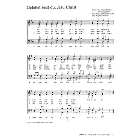 Produktbild des Artikels Gelobet seist du, Jesu Christ (Noten - Download)