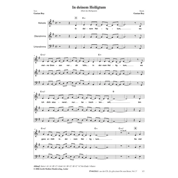 Produktbild des Artikels Herr des Heiligsten (Noten - Download)