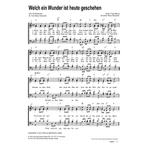 Produktbild des Artikels Welch ein Wunder ist heute geschehen (Noten - Download)
