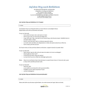 Produktbild des Artikels Auf dem Weg nach Bethlehem (Szenentexte) (Noten - Download)