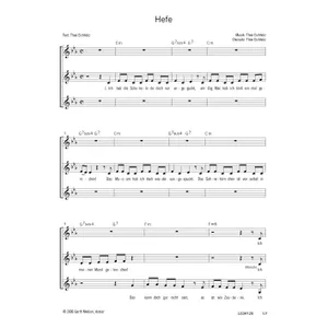 Produktbild des Artikels Hefe (Noten - Download)