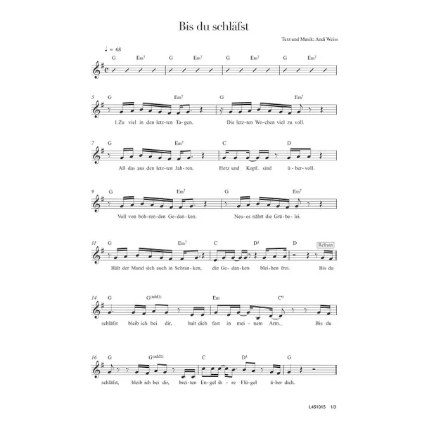 Produktbild des Artikels Bis du schläfst (Noten - Download)