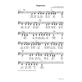 Produktbild des Artikels Klagemauer (Noten - Download)