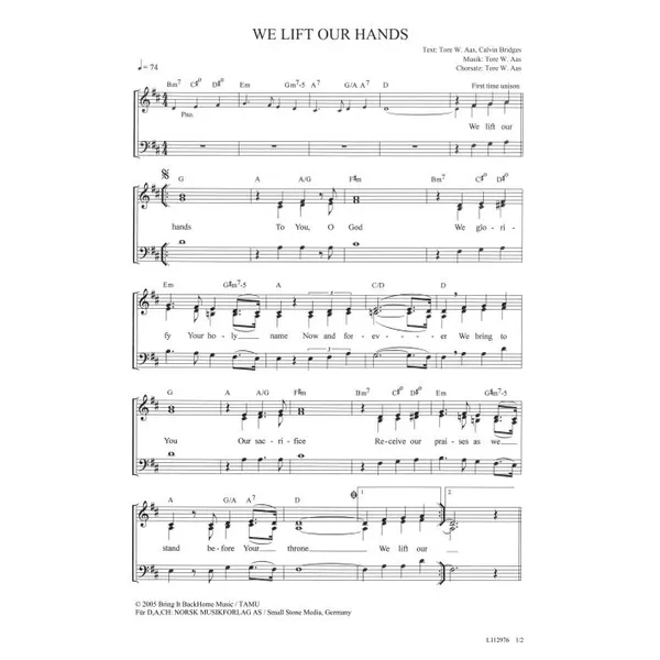 Produktbild des Artikels We lift our hands (Noten - Download)