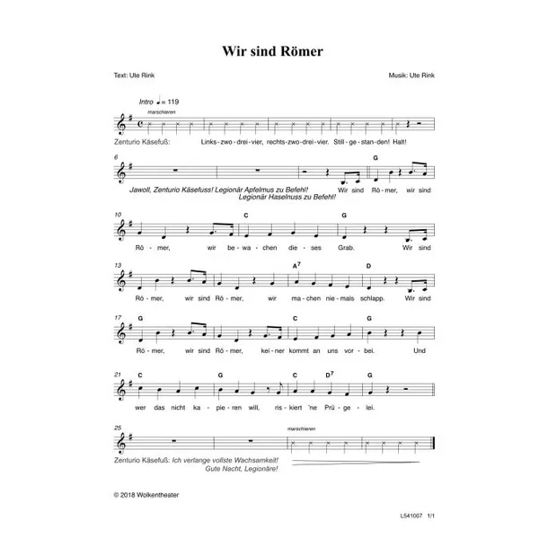 Produktbild des Artikels Wir sind Römer (Noten - Download)