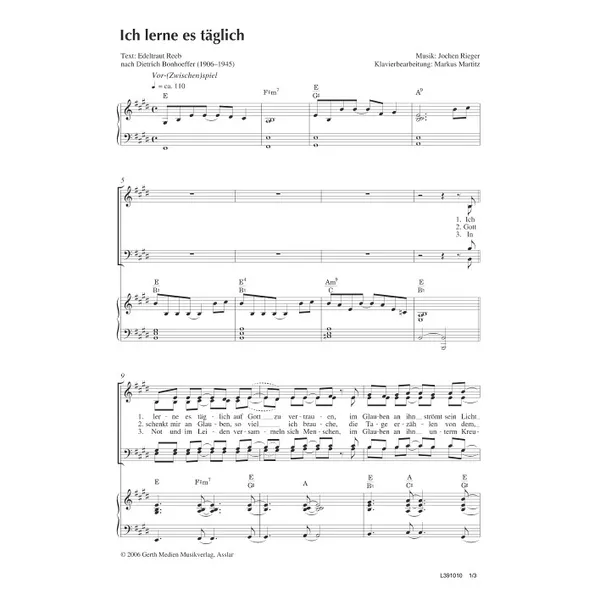 Produktbild des Artikels Ich lerne es täglich (Noten - Download)