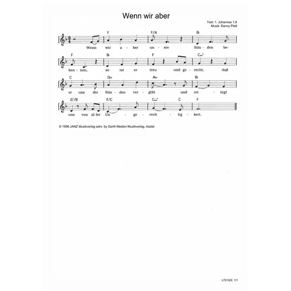 Produktbild des Artikels Wenn wir aber (Noten - Download)