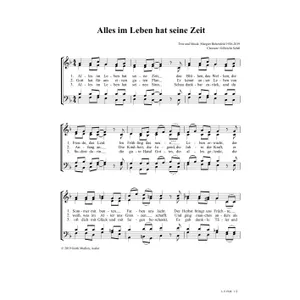 Produktbild des Artikels Alles im Leben hat seine Zeit (Noten - Download)