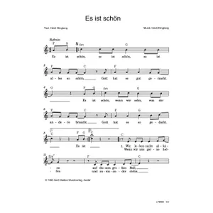 Produktbild des Artikels Es ist schön (Noten - Download)