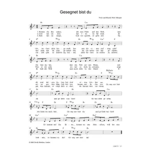 Produktbild des Artikels Gesegnet bist du (Noten - Download)