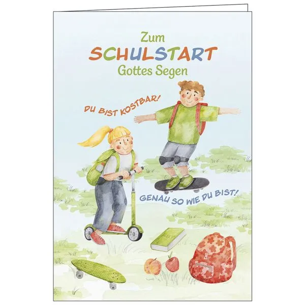 Produktbild des Artikels Faltkarte: Zum Schulstart Gottes Segen (Schreibwaren)