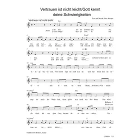 Produktbild des Artikels Vertrauen ist nicht leicht / Gott kennt deine Schwierigkeiten (Noten - Download)