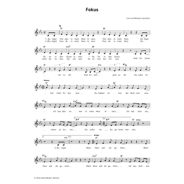 Produktbild des Artikels Fokus (Noten - Download)