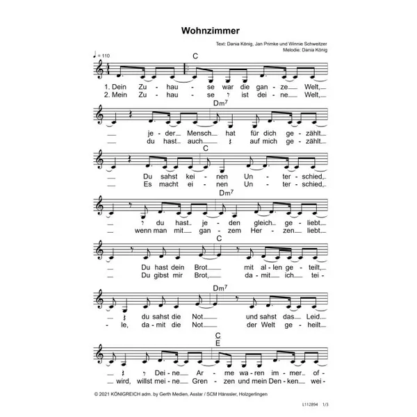 Produktbild des Artikels Wohnzimmer (Noten - Download)