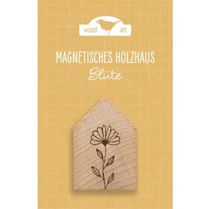 Produktbild des Artikels Holzhaus Magnet "Blüte" (Schreibwaren)