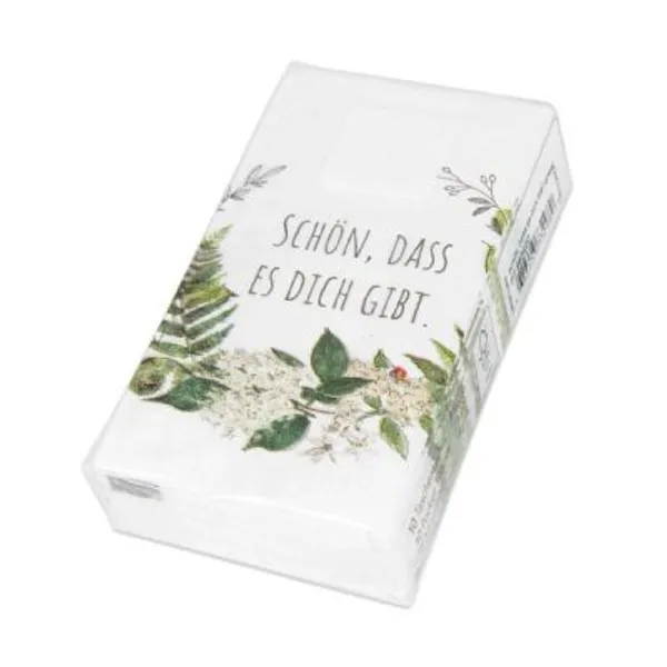 Produktbild des Artikels Papiertaschentücher "Schön, dass es dich gibt." ()