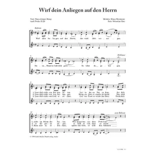 Produktbild des Artikels Wirf dein Anliegen auf den Herrn (Noten - Download)