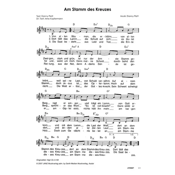 Produktbild des Artikels Am Stamm des Kreuzes (Noten - Download)