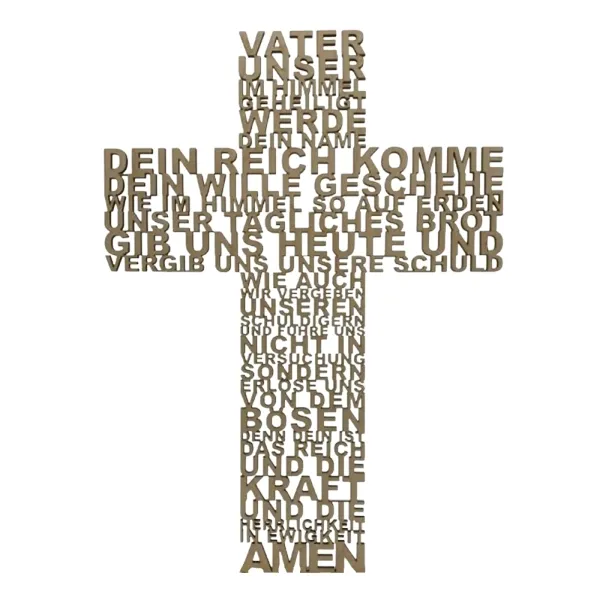Produktbild des Artikels Vater unser Wortkreuz - ohne Sockel ()