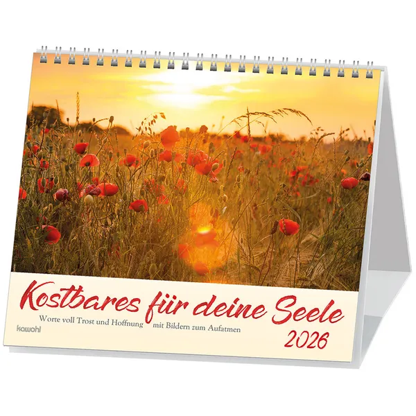 Produktbild des Artikels Kostbares für deine Seele 2026 - Postkartenkalender (Kalender - Spiralbindung)