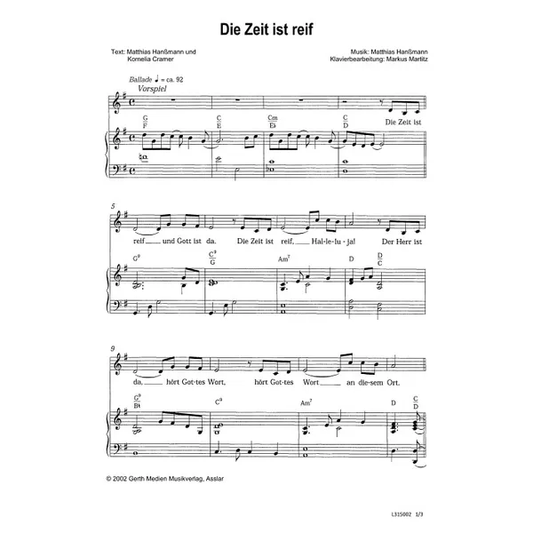 Produktbild des Artikels Die Zeit ist reif (Noten - Download)