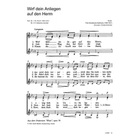 Produktbild des Artikels Wirf dein Anliegen auf den Herrn (Noten - Download)