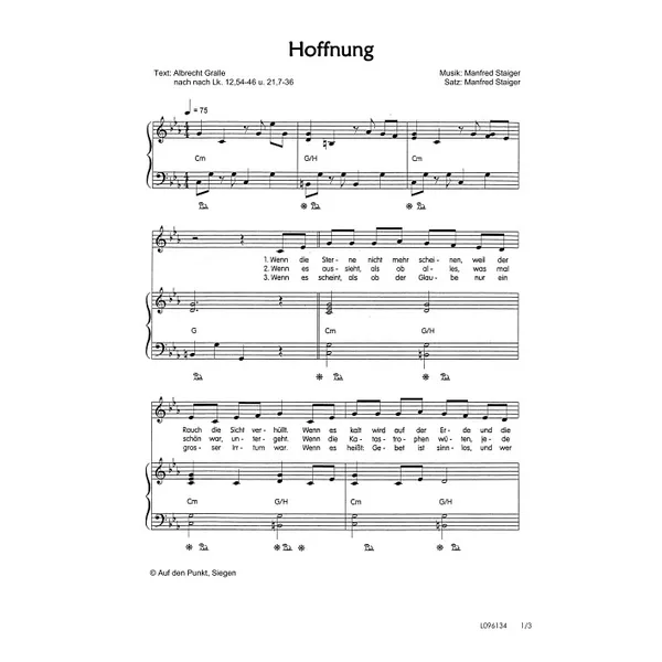 Produktbild des Artikels Hoffnung (Noten - Download)