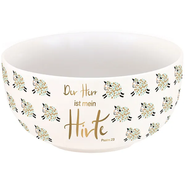Produktbild des Artikels Müslischale "Der Herr ist mein Hirte" (Gold-Edition) ()
