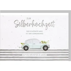 Produktbild des Artikels Faltkarte "Zur Silberhochzeit" - Auto (Schreibwaren)