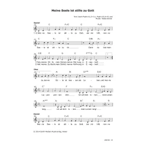Produktbild des Artikels Meine Seele ist stille zu Gott (Noten - Download)
