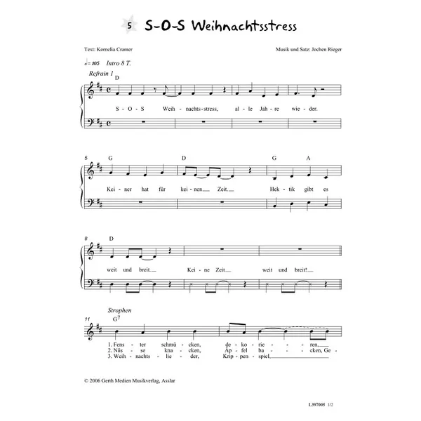 Produktbild des Artikels SOS Weihnachtsstress (Noten - Download)