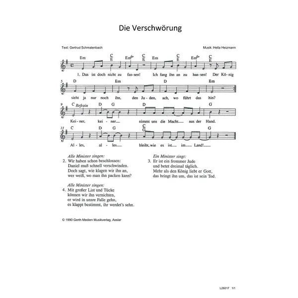 Produktbild des Artikels Die Verschwörung (Noten - Download)