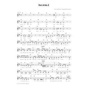 Produktbild des Artikels Von A bis Z (Noten - Download)
